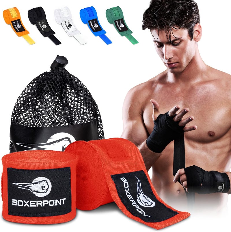 BOXERPOINT 180" Ringside Boxing Wraps for Men & Women - Breathable Hand Wraps for Boxing, Muay Thai, Kickboxing, MMA Gear - Image 1